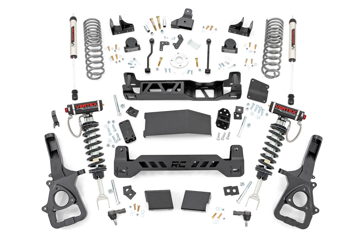 Ram 1500 Suspension Lift Kit - Front + Rear - Rough Country - 6 Inch Lift Kit | 22XL | Vertex/V2 | Dual Rate Coils - '19-'23